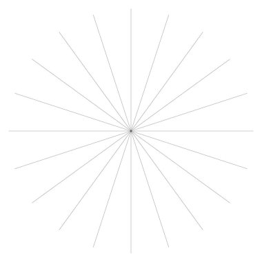 Radyal patlama çizgileri dairesel eleman. Yıldız patlaması, güneş patlaması grafiği