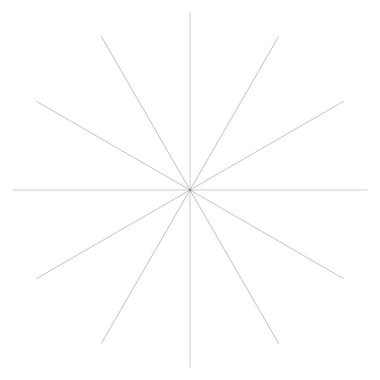 Radyal patlama çizgileri dairesel eleman. Yıldız patlaması, güneş patlaması grafiği