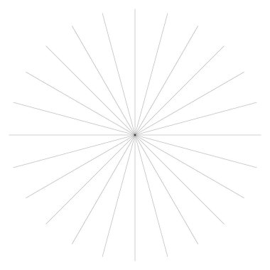 Radyal patlama çizgileri dairesel eleman. Yıldız patlaması, güneş patlaması grafiği