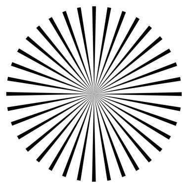 Radyal patlama çizgileri dairesel eleman. Yıldız patlaması, güneş patlaması grafiği