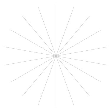 Radyal patlama çizgileri dairesel eleman. Yıldız patlaması, güneş patlaması grafiği