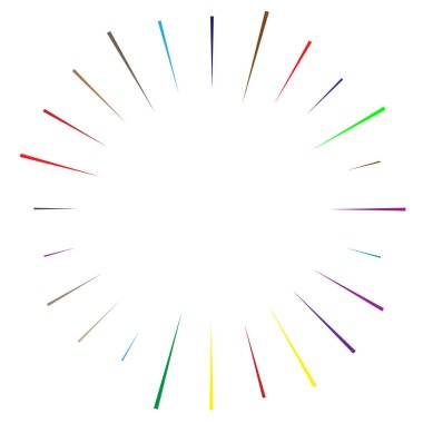 Radyal, yayılan çizgiler, kollar. Dairesel ışınlar, Kirişler. Multicolo
