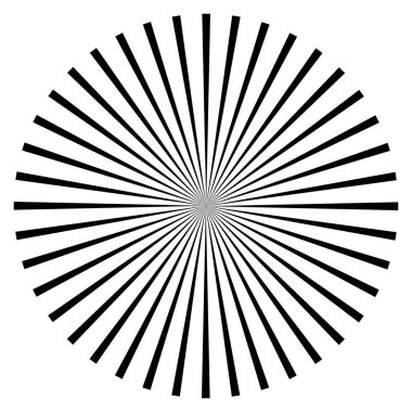 Radyal patlama çizgileri dairesel eleman. Yıldız patlaması, güneş patlaması grafiği