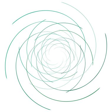 Soyut spiral, büküm. Radyal girdap, kıvrımlı girdap, dalgalı çizgiler el