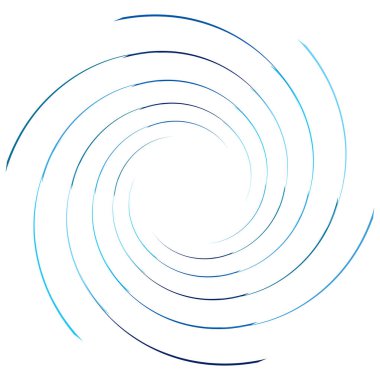 Soyut spiral, büküm. Radyal girdap, kıvrımlı girdap, dalgalı çizgiler el