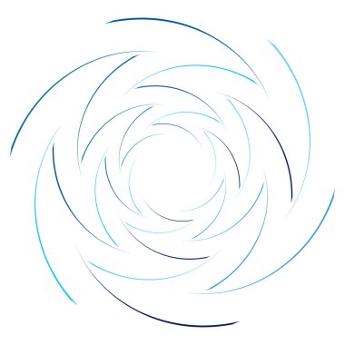 Soyut spiral, büküm. Radyal girdap, kıvrımlı girdap, dalgalı çizgiler el