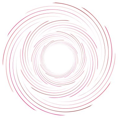 Soyut spiral, büküm. Radyal girdap, kıvrımlı girdap, dalgalı çizgiler el