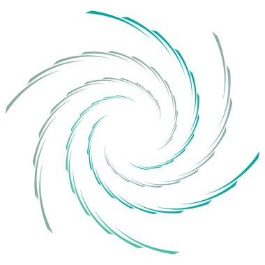 Soyut spiral, büküm. Radyal girdap, kıvrımlı girdap, dalgalı çizgiler el