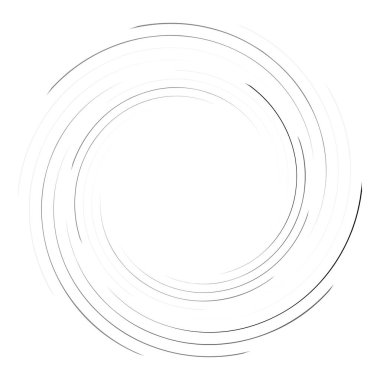 Soyut spiral, büküm. Radyal girdap, kıvrımlı girdap, dalgalı çizgiler el