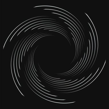 Soyut spiral, büküm. Radyal girdap, kıvrımlı girdap, dalgalı çizgiler el
