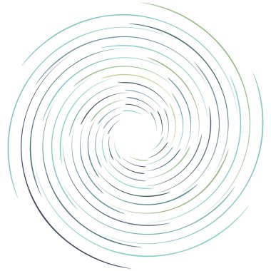 Soyut spiral, büküm. Radyal girdap, kıvrımlı girdap, dalgalı çizgiler el