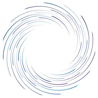 Soyut spiral, büküm. Radyal girdap, kıvrımlı girdap, dalgalı çizgiler el