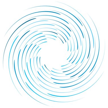 Soyut spiral, büküm. Radyal girdap, kıvrımlı girdap, dalgalı çizgiler el