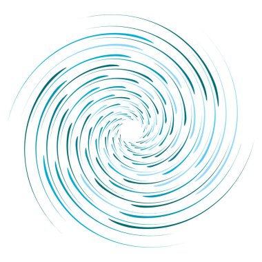 Soyut spiral, büküm. Radyal girdap, kıvrımlı girdap, dalgalı çizgiler el