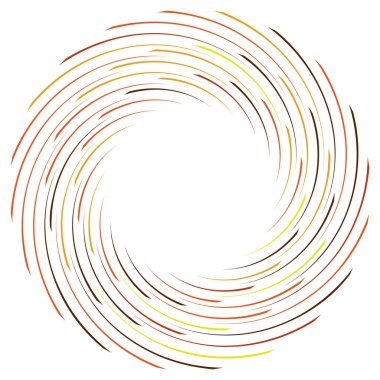 Soyut spiral, büküm. Radyal girdap, kıvrımlı girdap, dalgalı çizgiler el