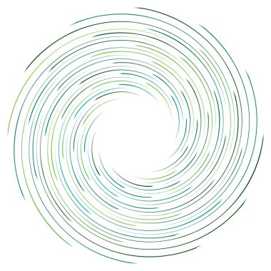 Soyut spiral, büküm. Radyal girdap, kıvrımlı girdap, dalgalı çizgiler el