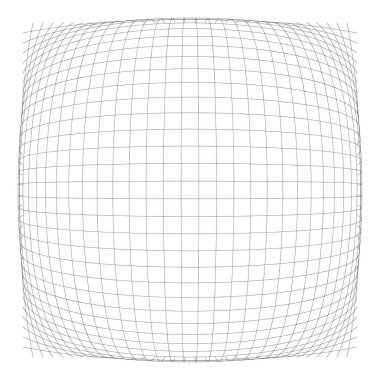 3d dışbüvek küresel, küre, küre çıkıntı distorsiyon, deformasyon