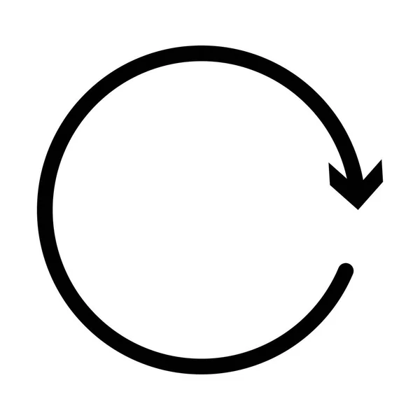 Circular, flecha circular derecha. Icono de flecha radial, símbolo. Clockwi — Vector de stock