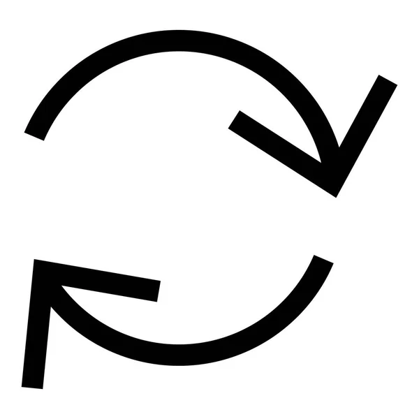 Dairesel, daire ok sağa. Radyal ok simgesi, sembol. Clockwi — Stok Vektör
