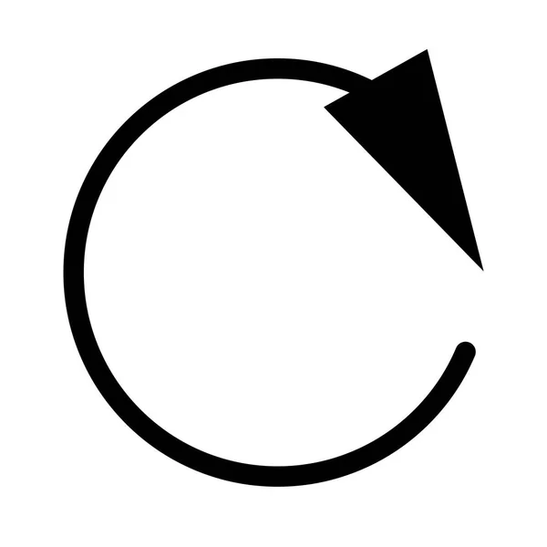 Circular, flecha circular derecha. Icono de flecha radial, símbolo. Clockwi — Archivo Imágenes Vectoriales