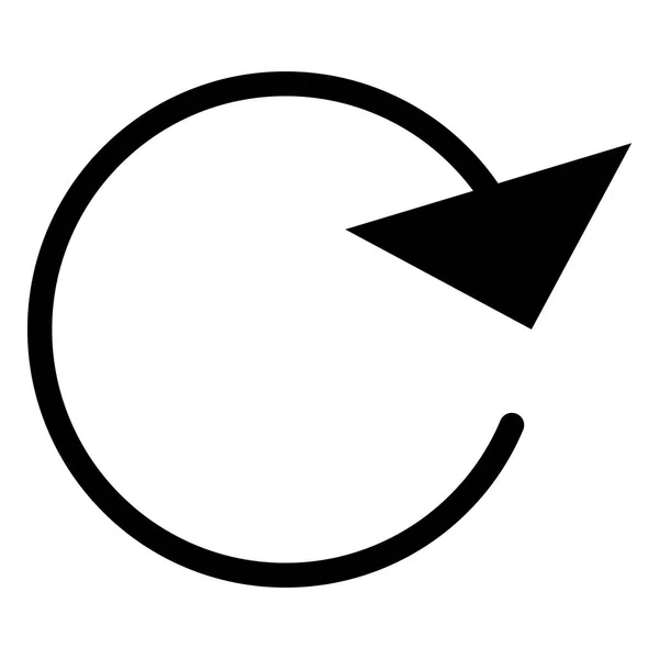 Kring, cirkel pijl rechts. Radiaal pijlpictogram, symbool. Clockwi — Stockvector