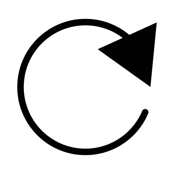 Kring, cirkel pijl rechts. Radiaal pijlpictogram, symbool. Clockwi — Stockvector