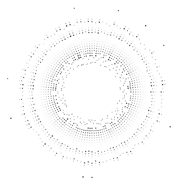 Halftoonstralen, balken. stippen, gestippelde radiale burst-lijnen. Sparkle, — Stockvector