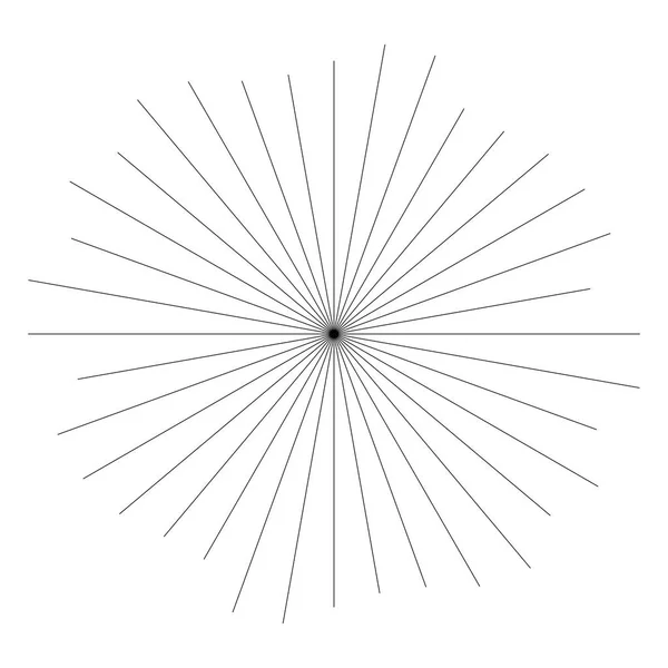 Linhas circulares aleatórias starburst, elemento sunburst. Ra convergente —  Vetores de Stock