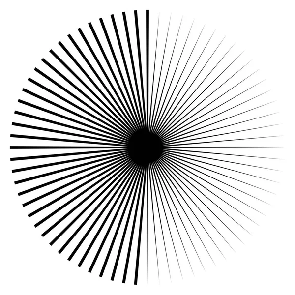 Radiaal burst Lines circulair element. Starburst, Sunburst grafische — Stockvector