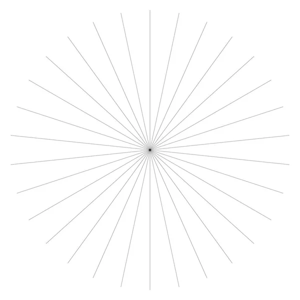 Radiaal burst Lines circulair element. Starburst, Sunburst grafische — Stockvector