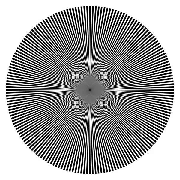 Radiale Berstlinien kreisförmiges Element. Starburst, Sunburst Grafik — Stockvektor