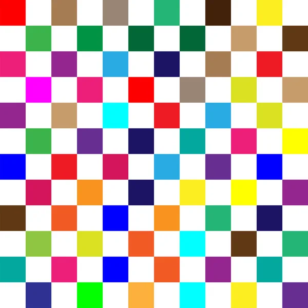 Carrés aléatoires sans couture, carreaux de mosaïque pixelisés, pixels colorés — Image vectorielle