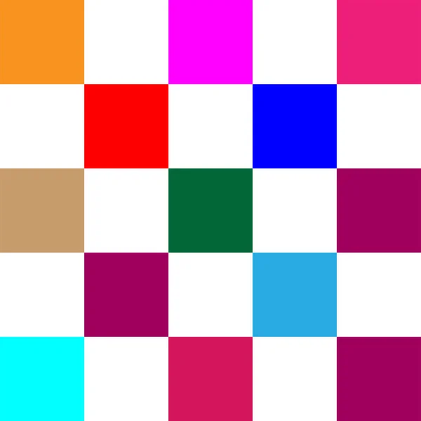 Carrés aléatoires sans couture, carreaux de mosaïque pixelisés, pixels colorés — Image vectorielle