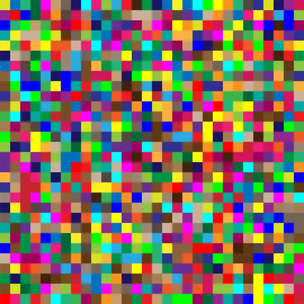 Quadrati casuali senza soluzione di continuità, piastrelle di mosaico pixelated, pixel colorati — Vettoriale Stock