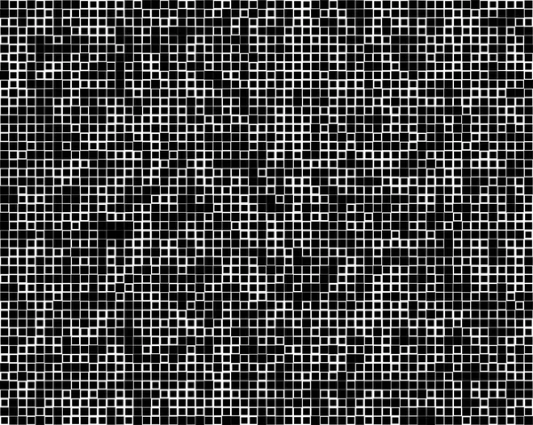 Négyzetek pixelated, blokk pixel véletlenszerű mozaik minta/háttérb — Stock Vector