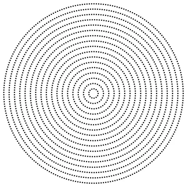 Círculo geométrico de cuadrados, rectángulos. espiral angular, vórtice a — Vector de stock