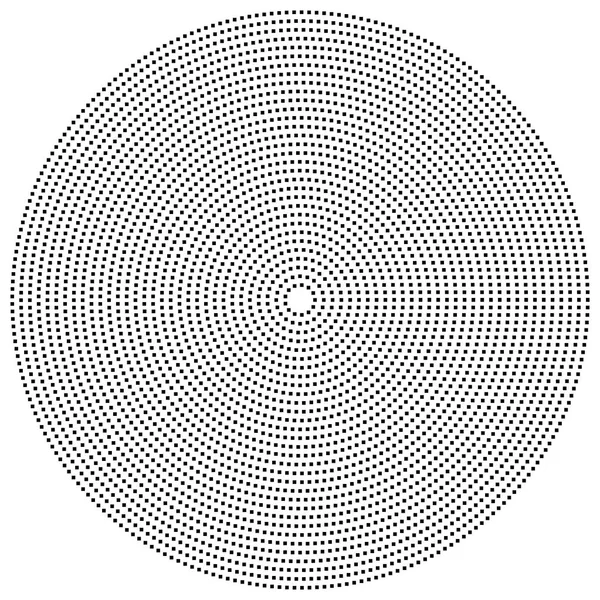 Círculo geométrico de cuadrados, rectángulos. espiral angular, vórtice a — Vector de stock