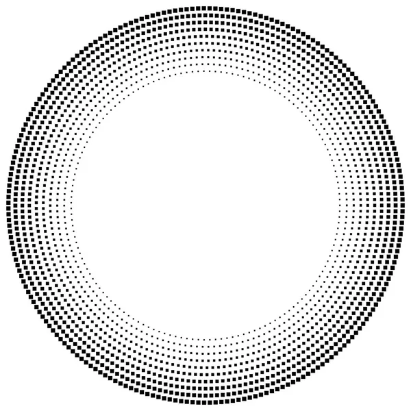 Círculo geométrico de cuadrados, rectángulos. espiral angular, vórtice a — Archivo Imágenes Vectoriales