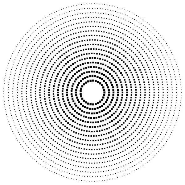 Cercle géométrique de carrés, rectangles. spirale angulaire, vortex a — Image vectorielle