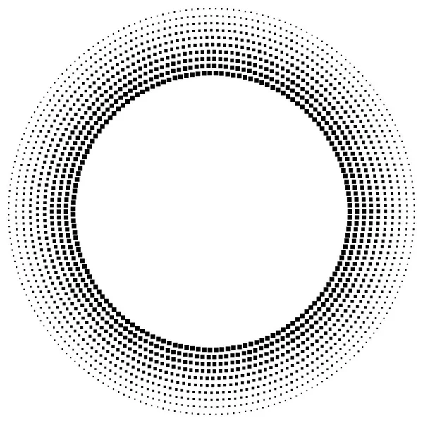 Geometrischer Kreis aus Quadraten, Rechtecken. Winkelspirale, Wirbel a — Stockvektor