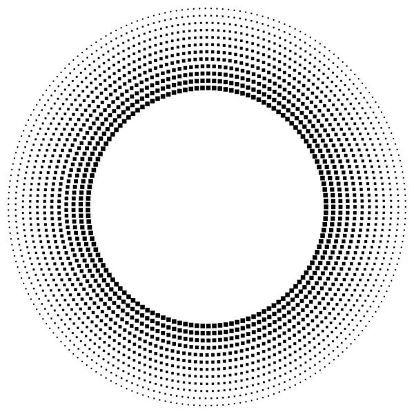 Círculo geométrico de quadrados, retângulos. espiral angular, vórtice a —  Vetores de Stock