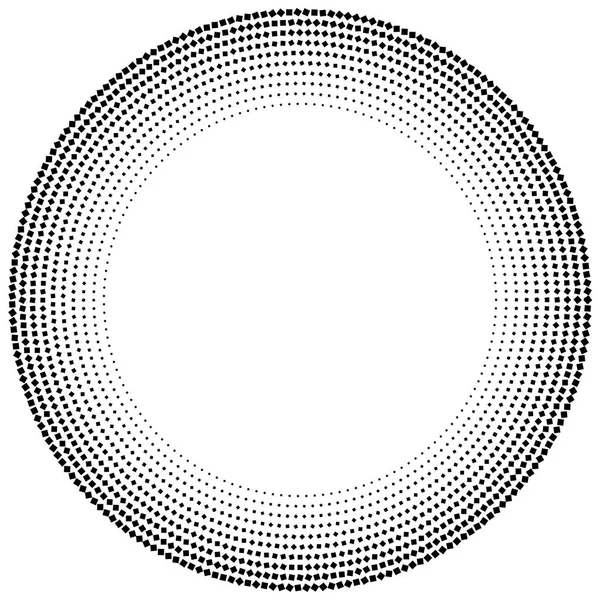 Geometrischer Kreis aus Quadraten, Rechtecken. Winkelspirale, Wirbel a — Stockvektor