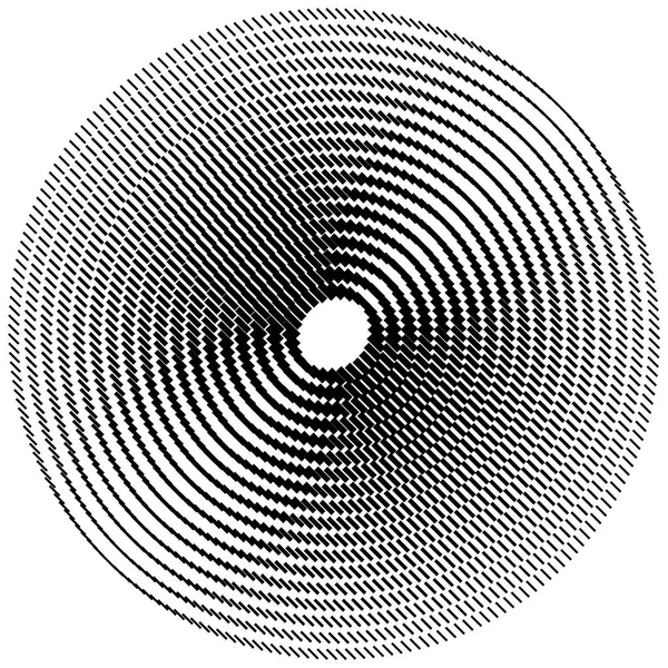 Cercle géométrique de carrés, rectangles. spirale angulaire, vortex a — Image vectorielle