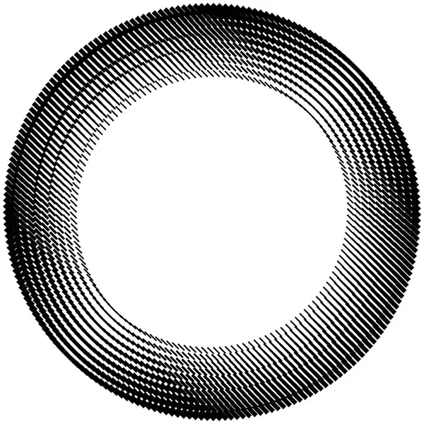 Geometrischer Kreis aus Quadraten, Rechtecken. Winkelspirale, Wirbel a — Stockvektor