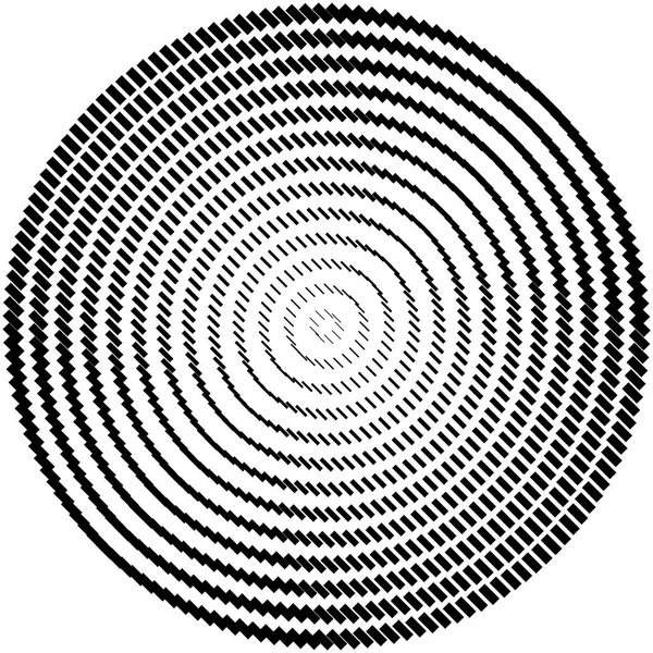 Geometrischer Kreis aus Quadraten, Rechtecken. Winkelspirale, Wirbel a — Stockvektor