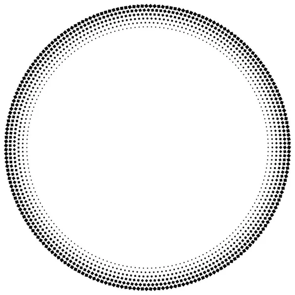 Círculo geométrico de quadrados, retângulos. espiral angular, vórtice a — Vetor de Stock