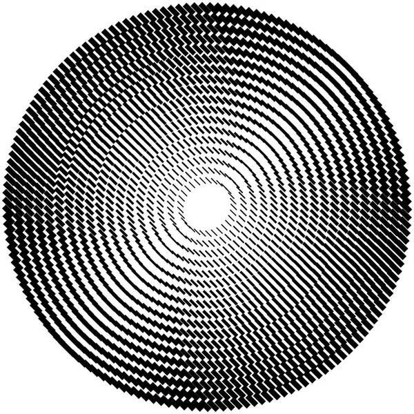 Cercle géométrique de carrés, rectangles. spirale angulaire, vortex a — Image vectorielle