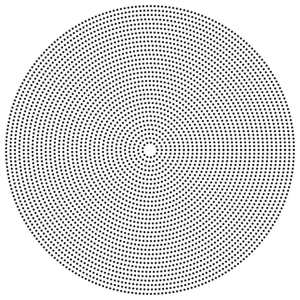 Círculo geométrico de cuadrados, rectángulos. espiral angular, vórtice a — Vector de stock