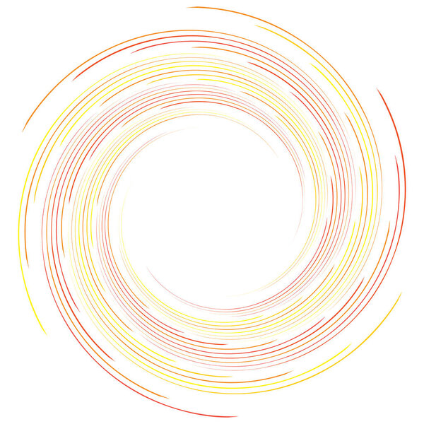 Abstract spiral, twist. Radial swirl, twirl curvy, wavy lines el