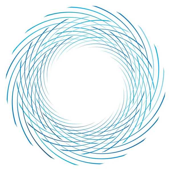 Espial abstrato, torção. Radial redemoinho, twirl curvy, linhas onduladas el —  Vetores de Stock